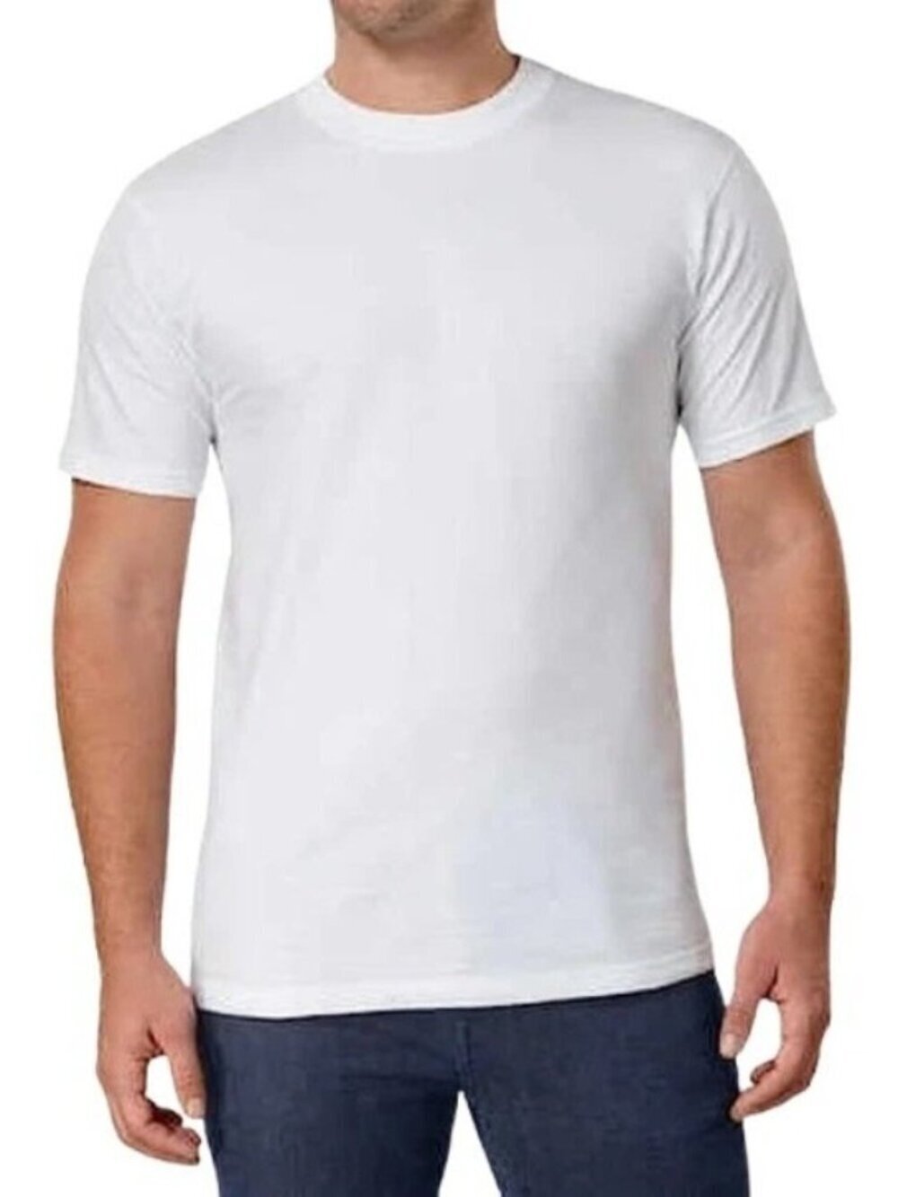 Kirkland Signature Men's XL White Crewneck T-Shirts 3-Pack 100% Cotton H2034